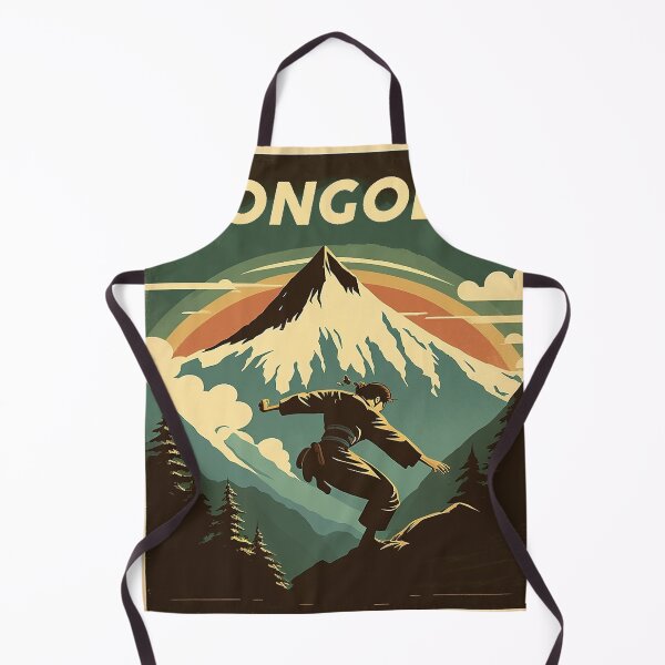 Item preview, Mongolia Mountain Fighter Vintage Travel Art Poster designed and sold by OldTravelArt.