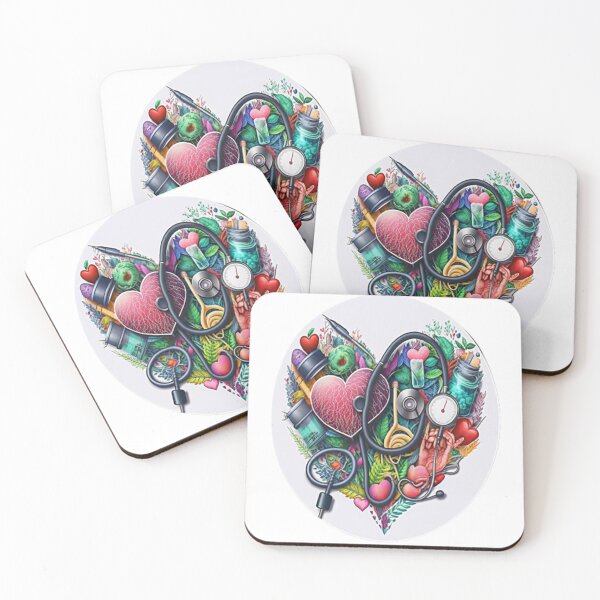 Item preview, Girls Women Nurses Valentine Hearts Stethoscope designed and sold by laurateamart.