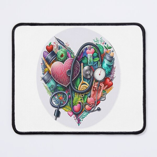 Item preview, Girls Women Nurses Valentine Hearts Stethoscope designed and sold by laurateamart.