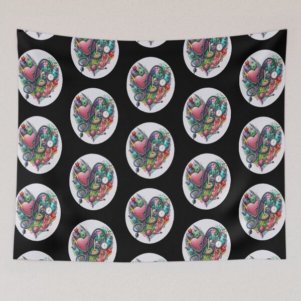 Item preview, Girls Women Nurses Valentine Hearts Stethoscope designed and sold by laurateamart.