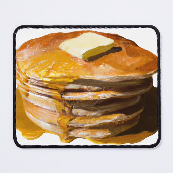 Item preview, pancake with butter on top and maple syrup designed and sold by Woodchucky.