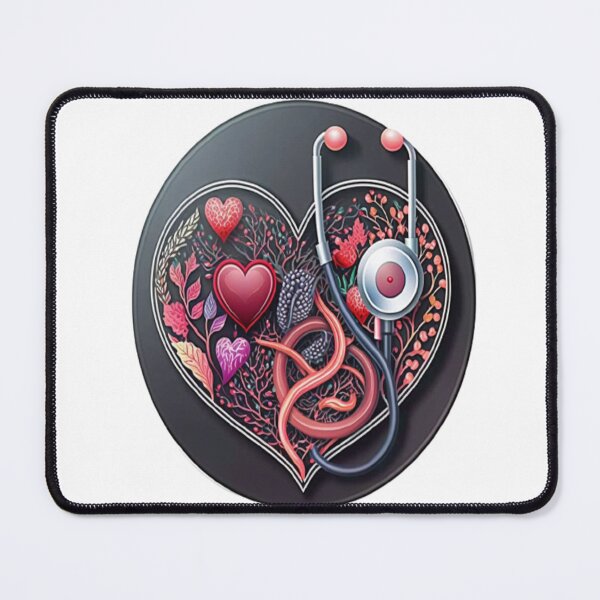 Item preview, Girls Women Nurses Valentine Hearts Stethoscope designed and sold by laurateamart.