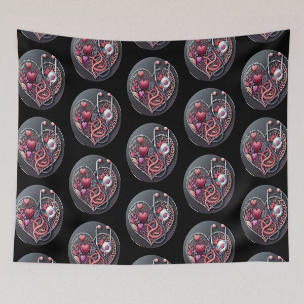 Item preview, Girls Women Nurses Valentine Hearts Stethoscope designed and sold by laurateamart.