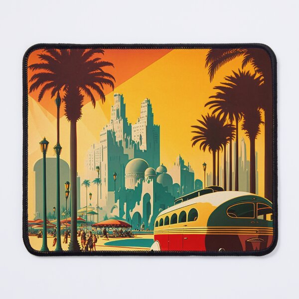 Item preview, Saudi Arabia Cityscape Vintage Travel Art Poster designed and sold by OldTravelArt.