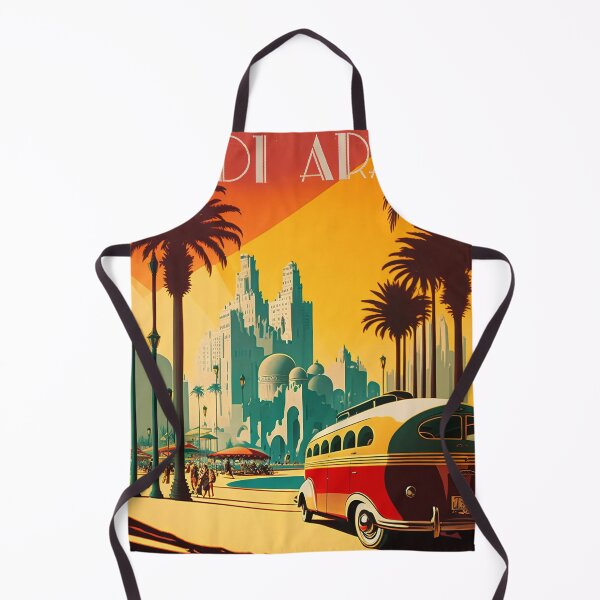 Item preview, Saudi Arabia Cityscape Vintage Travel Art Poster designed and sold by OldTravelArt.