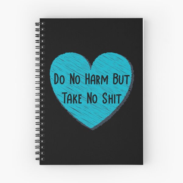 Item preview, Do No Harm But Take No Shit - Blue Heart designed and sold by NewDayDesigns.