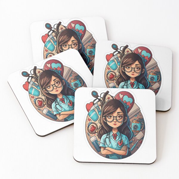 Item preview, Girls Women Nurses Valentine Hearts Stethoscope designed and sold by laurateamart.