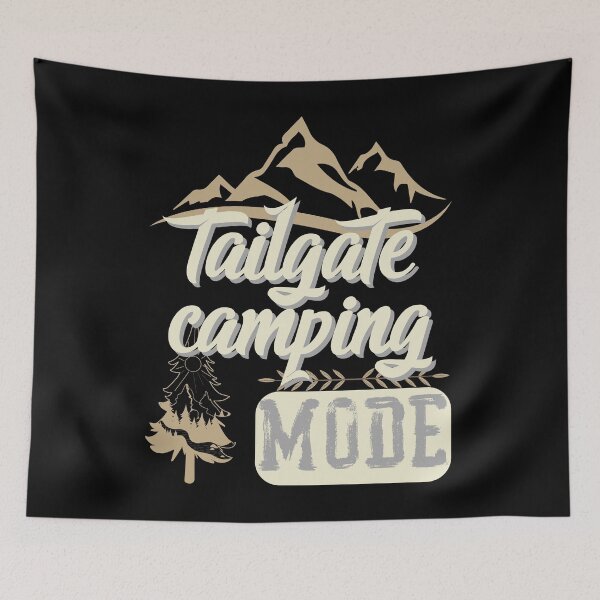 Item preview, tailgate camping mode, forest river sun inside tree pine designed and sold by movie-popcorn.