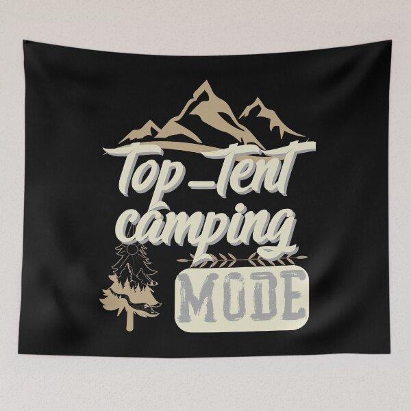 Item preview, top-tent camping mode, forest river sun inside tree pine designed and sold by movie-popcorn.