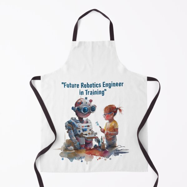 Item preview, "Little Innovator: The Little Girl Robotics Engineer" Funny cute cartoon in watercolor for gifts designed and sold by The Commitment.