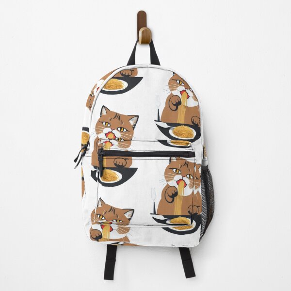 Item preview, Confused Cat eating Spaghetti designed and sold by TheGardenArtist.