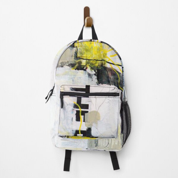 Item preview, Modern Mixed Media Collage in Black, White, and Yellow designed and sold by NancyMerkle.
