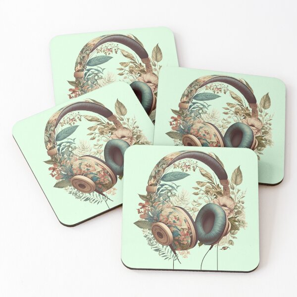 Item preview, Blooming Beats: A Symphony of Flowers and Headphones designed and sold by w-A-I-ve.