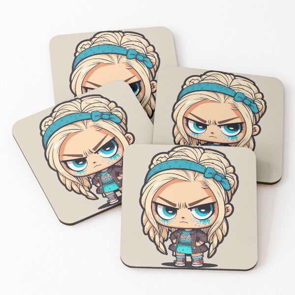 Item preview, Cute Grumpy Blonde Girl #3 designed and sold by Artistic Pandas.