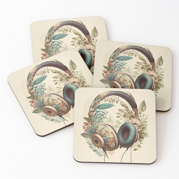 Item preview, Blooming Beats: A Symphony of Flowers and Headphones designed and sold by w-A-I-ve.