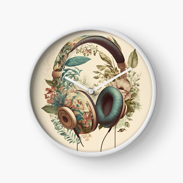 Item preview, Blooming Beats: A Symphony of Flowers and Headphones designed and sold by w-A-I-ve.