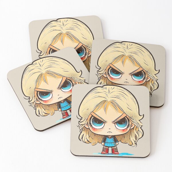 Item preview, Cute Grumpy Blonde Girl #5 designed and sold by Artistic Pandas.