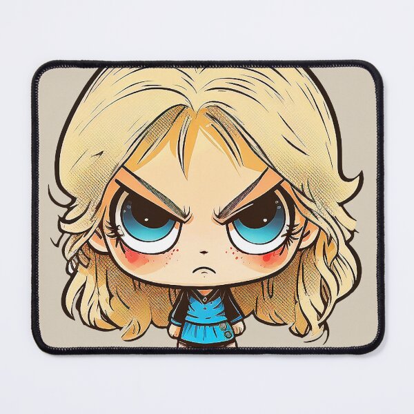 Item preview, Cute Grumpy Blonde Girl #5 designed and sold by Artistic Pandas.