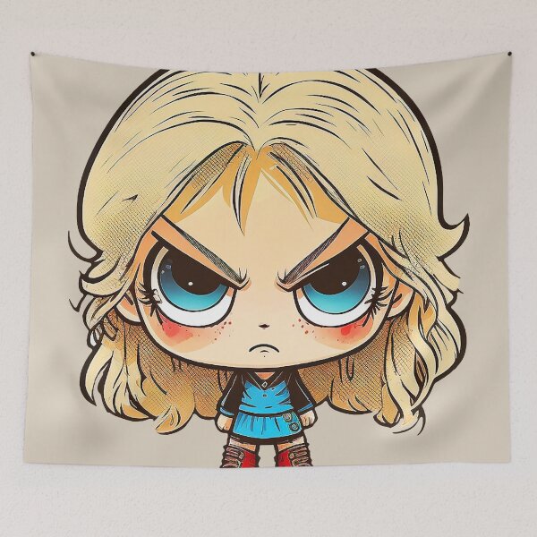 Item preview, Cute Grumpy Blonde Girl #5 designed and sold by Artistic Pandas.