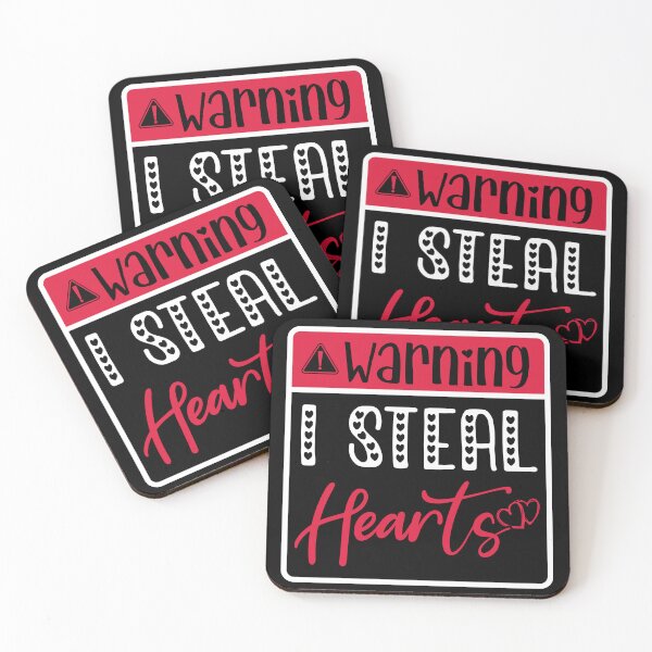 Item preview, Warning I steal Hearts - Cute  Valentine's Day Design for Couples by FanityPrints designed and sold by FanityPrints.