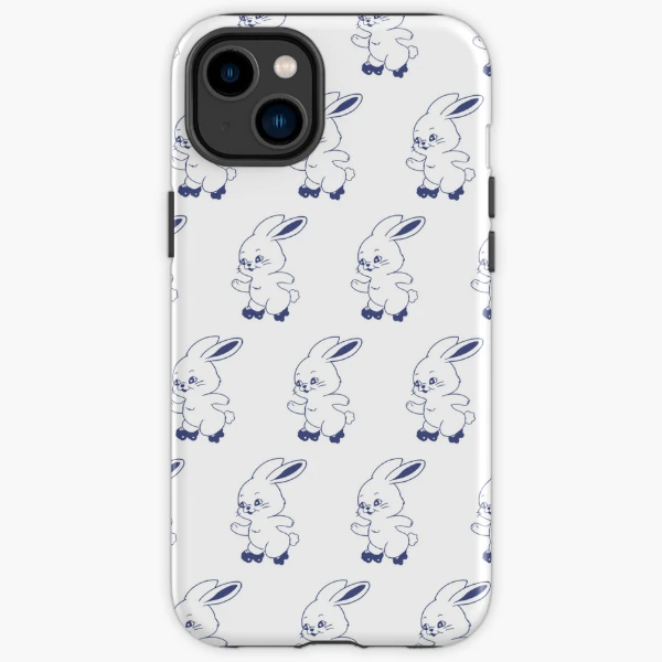 new jeans blue bunny repeating pattern design