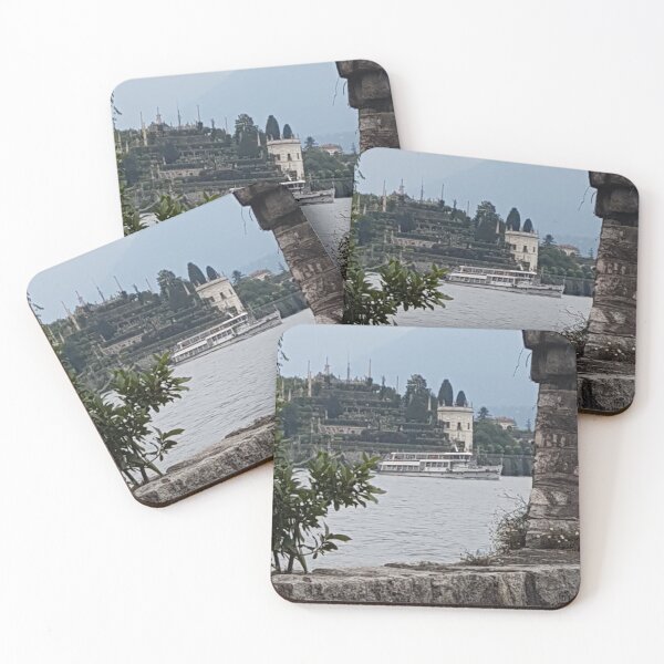 Item preview, Discover the Serenity of Italian Lakes: A Boat Ride to Borromean Islands on Lake Maggiore with Beautiful Views of Palm Trees Through a Walled Window designed and sold by PhotografeeMrsB.
