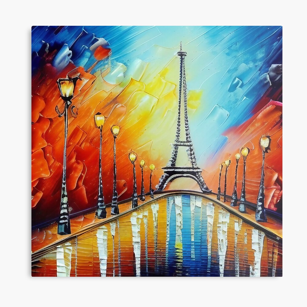 Tableau Louis Vuitton ❤️ Tour Eiffel femme abstrait Paris impression lv13