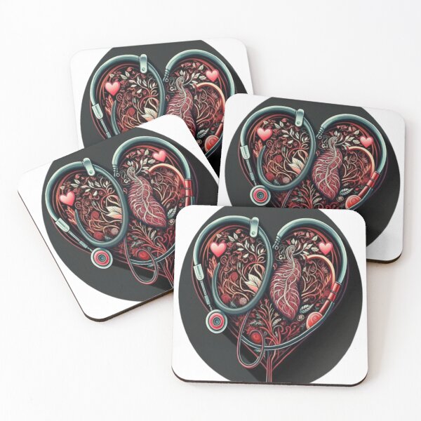 Item preview, Girls Women Nurses Valentine Hearts Stethoscope designed and sold by laurateamart.