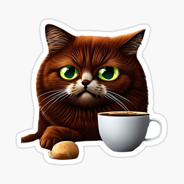 Cat Vinyl Stickers - Fun Cat Puns, Cute Cats, Fun Coffee Quotes – Zoee Xiao  Artworks