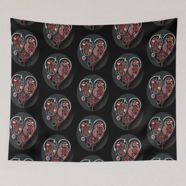 Item preview, Girls Women Nurses Valentine Hearts Stethoscope designed and sold by laurateamart.
