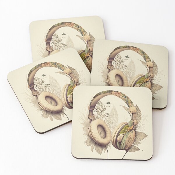 Item preview, Blooming Beats: A Symphony of Flowers and Headphones designed and sold by w-A-I-ve.