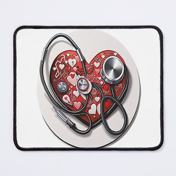 Item preview, Girls Women Nurses Valentine Hearts Stethoscope designed and sold by laurateamart.