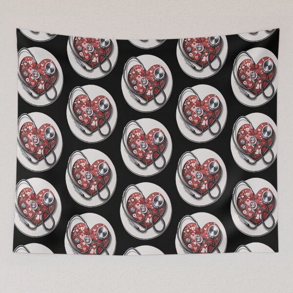 Item preview, Girls Women Nurses Valentine Hearts Stethoscope designed and sold by laurateamart.