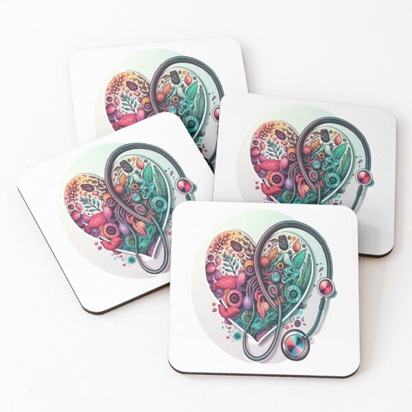 Item preview, Girls Women Nurses Valentine Hearts Stethoscope designed and sold by laurateamart.