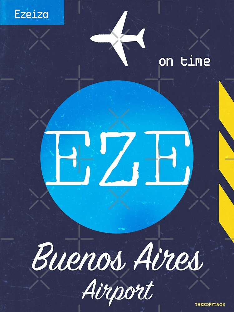 "EZE Buenos Aires airport code" Sticker for Sale by Aviators Redbubble
