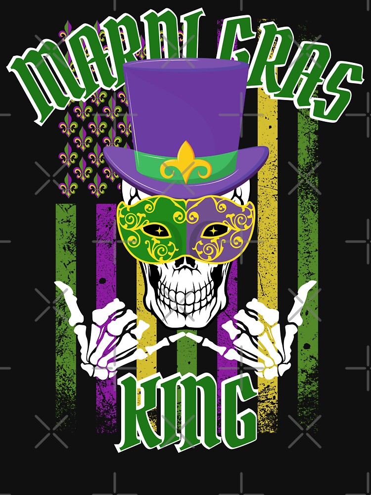 mardi gras skull shirt