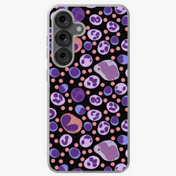 Item preview, Large White Blood Cell Pattern Black Background designed and sold by Lindsey Seymour.