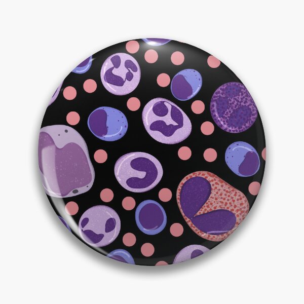Item preview, Large White Blood Cell Pattern Black Background designed and sold by Lindsey Seymour.