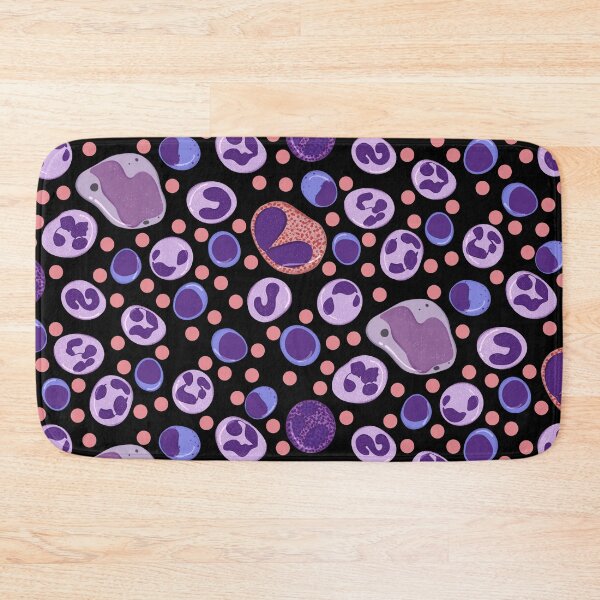 Item preview, Large White Blood Cell Pattern Black Background designed and sold by Lindsey Seymour.
