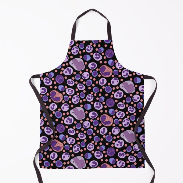 Item preview, Large White Blood Cell Pattern Black Background designed and sold by Lindsey Seymour.