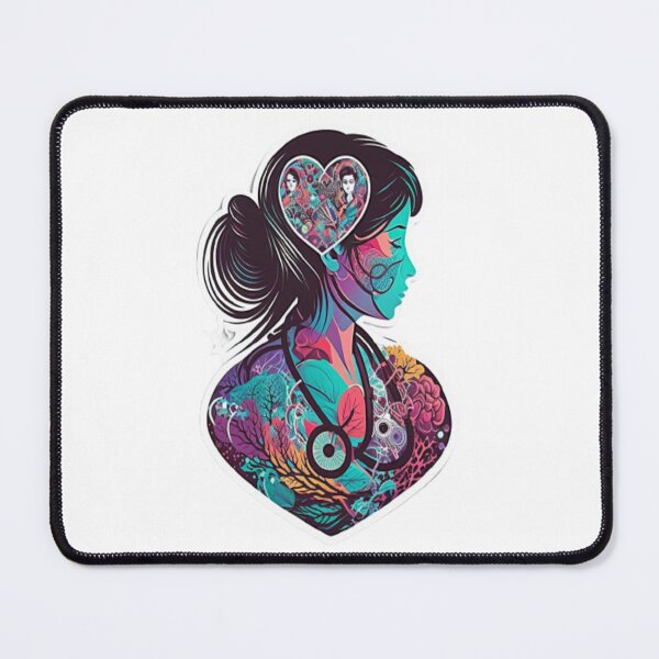 Item preview, Girls Women Nurses Valentine Hearts Stethoscope designed and sold by laurateamart.