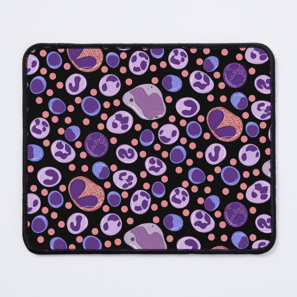 Item preview, Large White Blood Cell Pattern Black Background designed and sold by Lindsey Seymour.