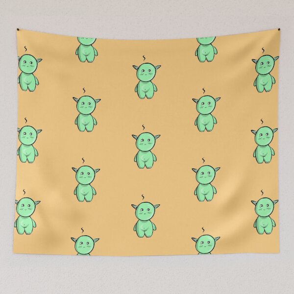 Item preview, Adorable Happy Green Baby Monster designed and sold by InspiredForever.