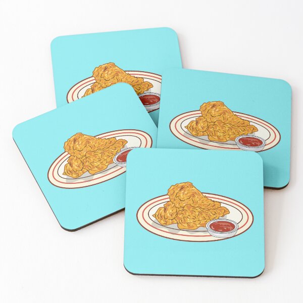 Item preview, Fried chicken cartoon illustration designed and sold by Misscartoon.