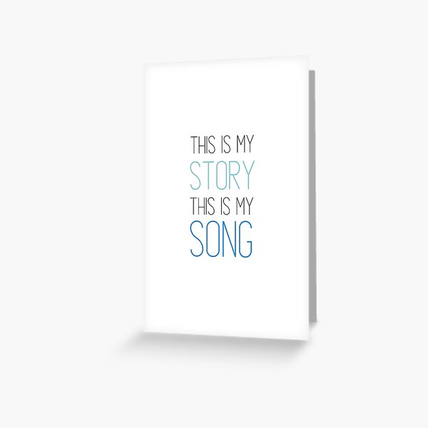 This is my story, this is my song :: Blessed Assurance Hymn Lyrics Greeting Card
