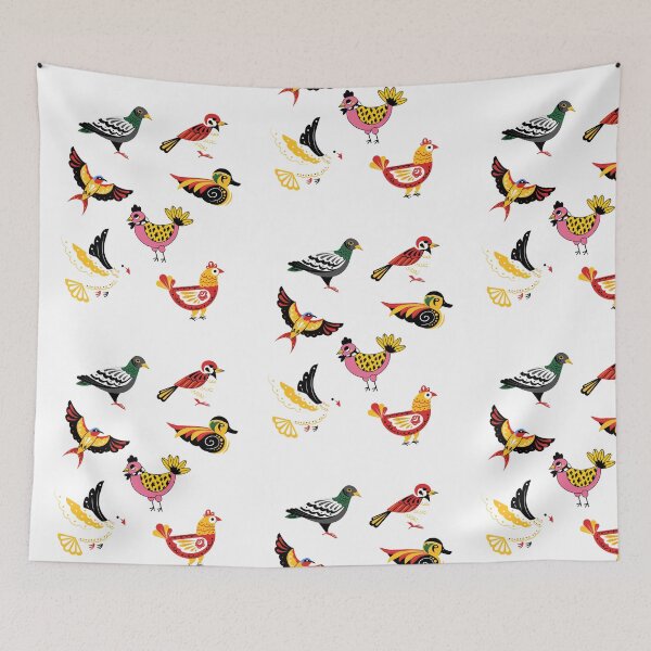 Item preview, Beautiful stickers with birds and patterns, patterns with birds designed and sold by Rowbic.