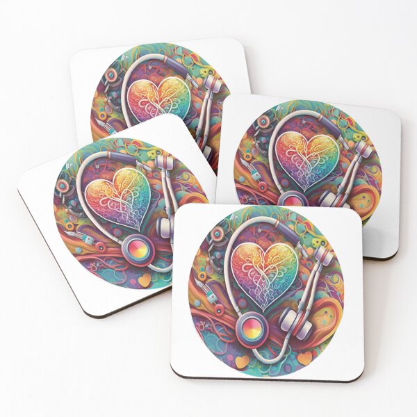 Item preview, Girls Women Nurses Valentine Hearts Stethoscope designed and sold by laurateamart.