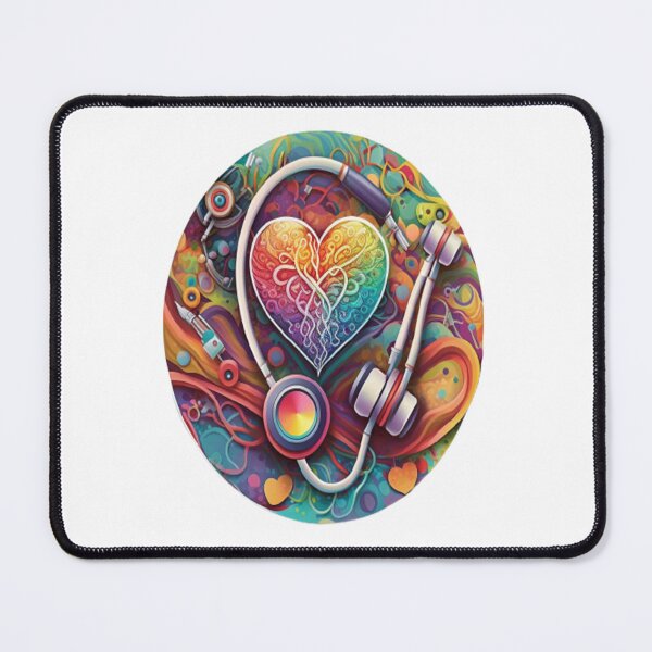Item preview, Girls Women Nurses Valentine Hearts Stethoscope designed and sold by laurateamart.