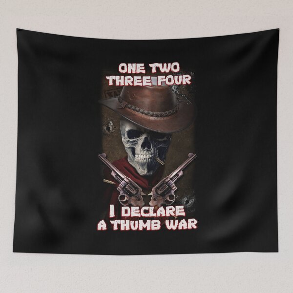 Item preview, Epic Skull Man Declares Thumb War designed and sold by CandyAcid.