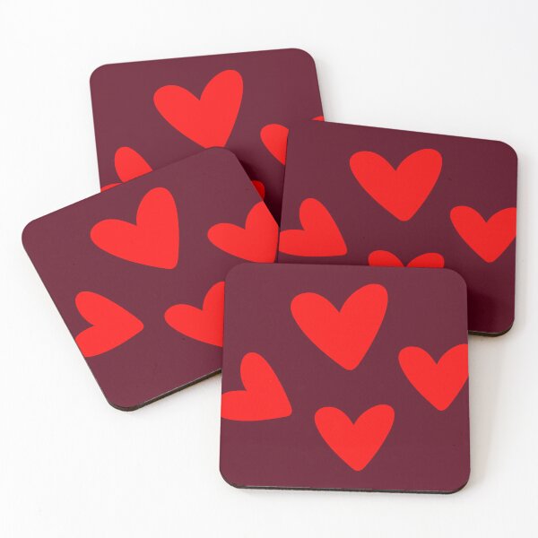 Item preview, Love Hearts on a burgundy background designed and sold by Rachel July.